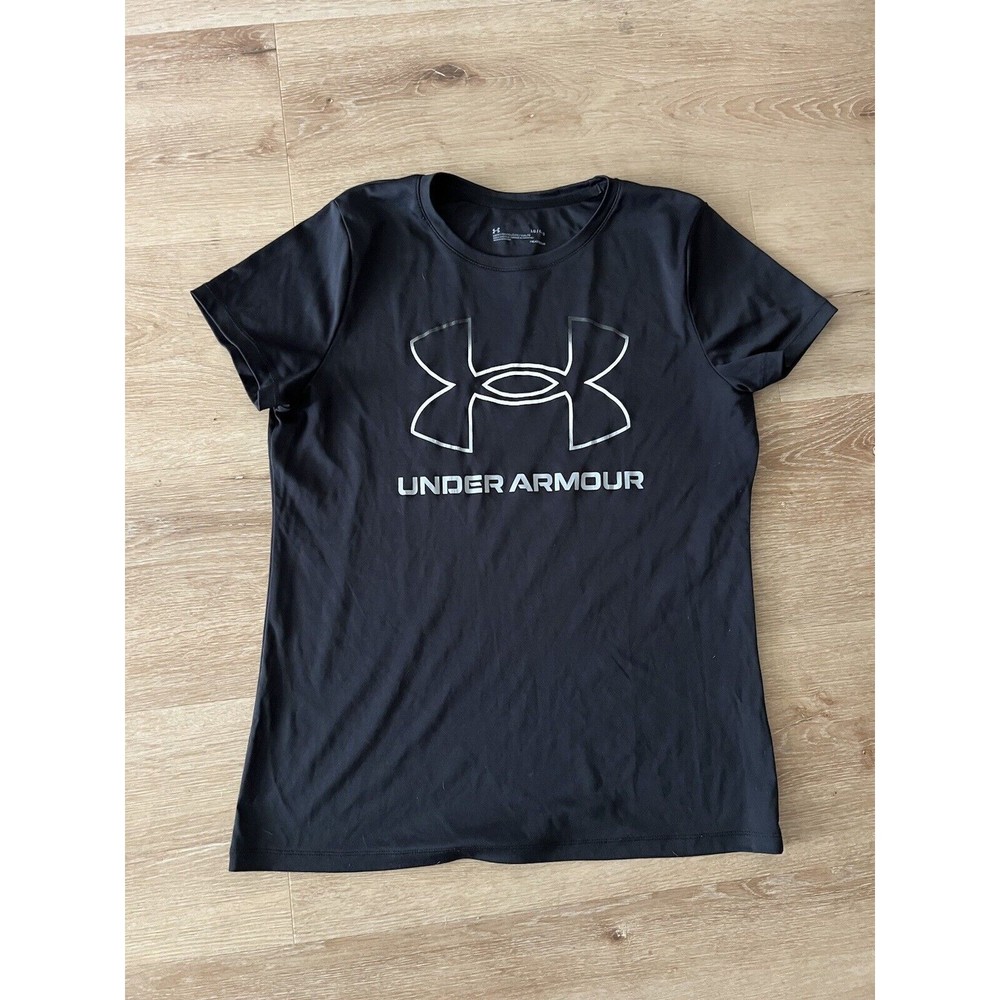 Under Armour Heatgear Mens L Center Logo Graphic Workout T Shirt